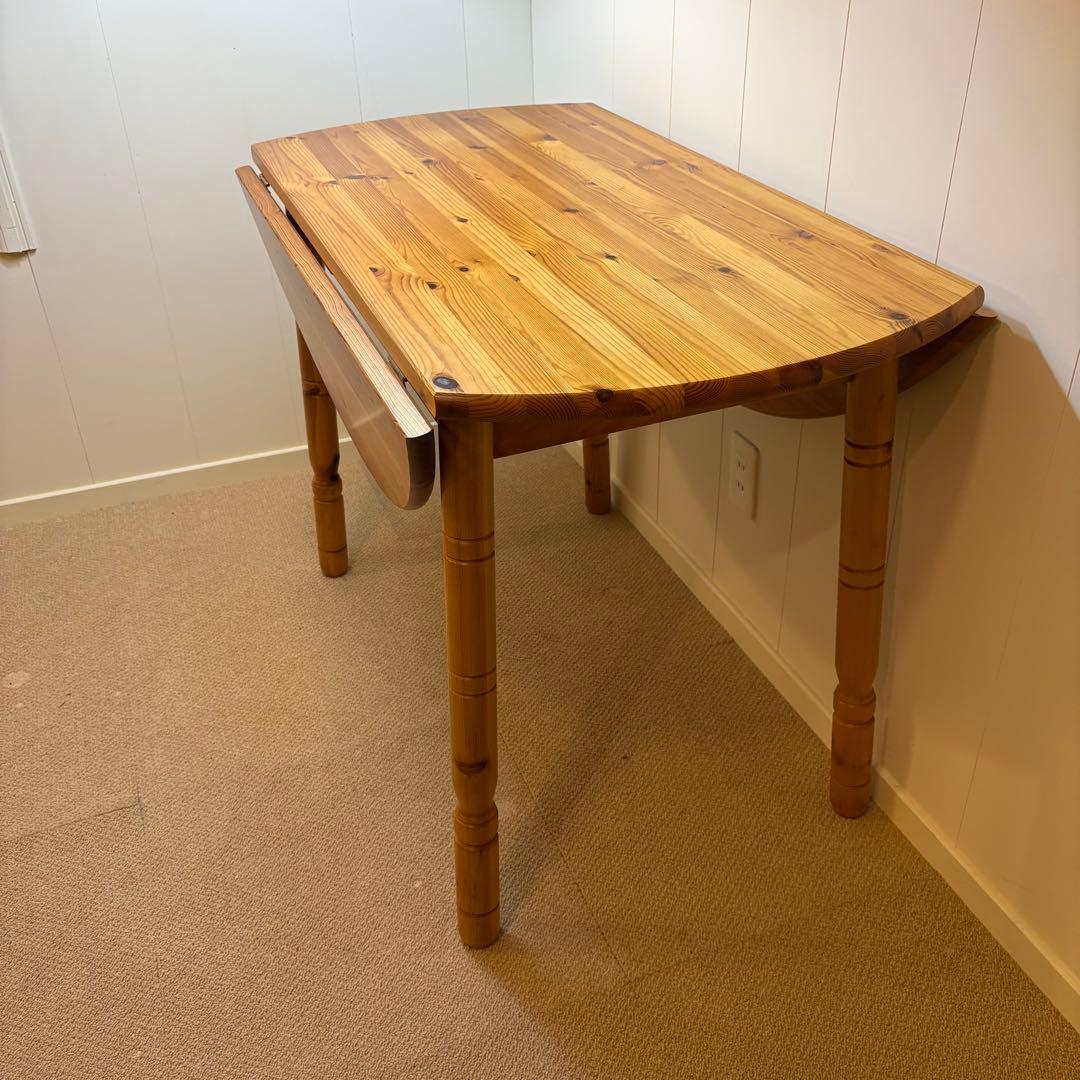 ヴィンテージ パイン無垢材　バタフライ　ダイニングテーブル