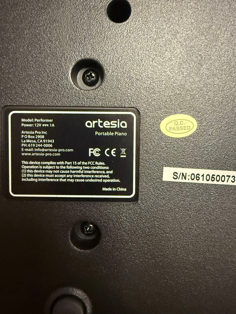 ARTESIA PERFORMER BK 電子キーボード スタンド チェアセット