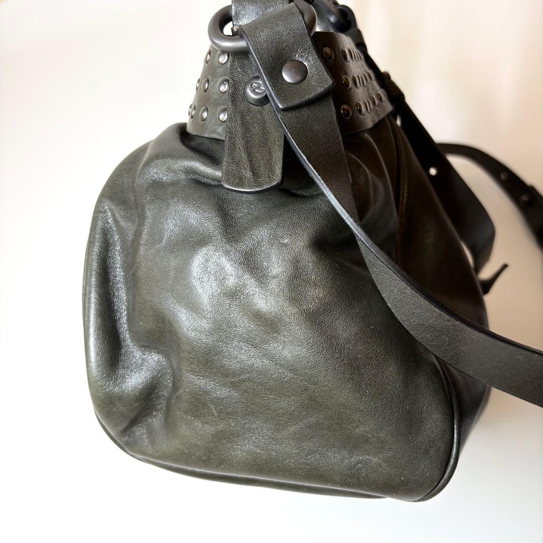 FRANCESCO BIASIA スタッズ ショルダー バッグ 2WAY