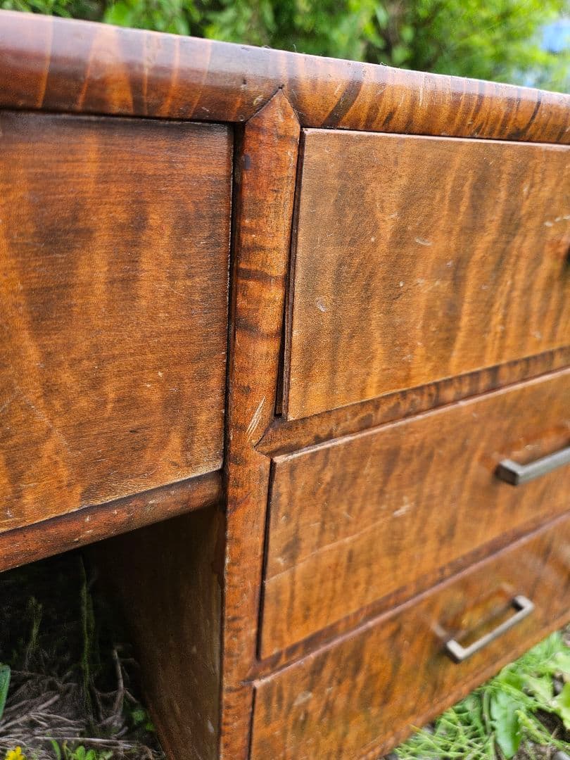 日本のアンティーク 文机 飾り台 抽斗 勉強机 座卓 木製 昭和レトロ 古家具