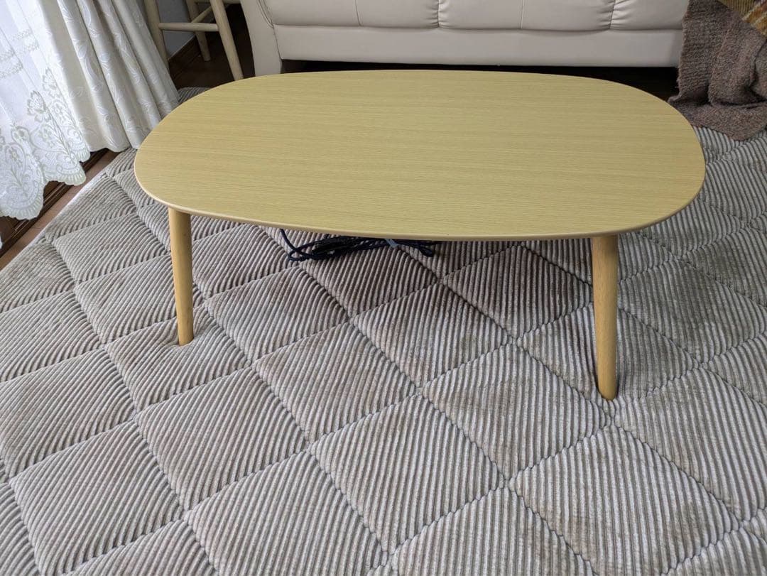 【値下げ！⠀】ナチュラル楕円形電気こたつ