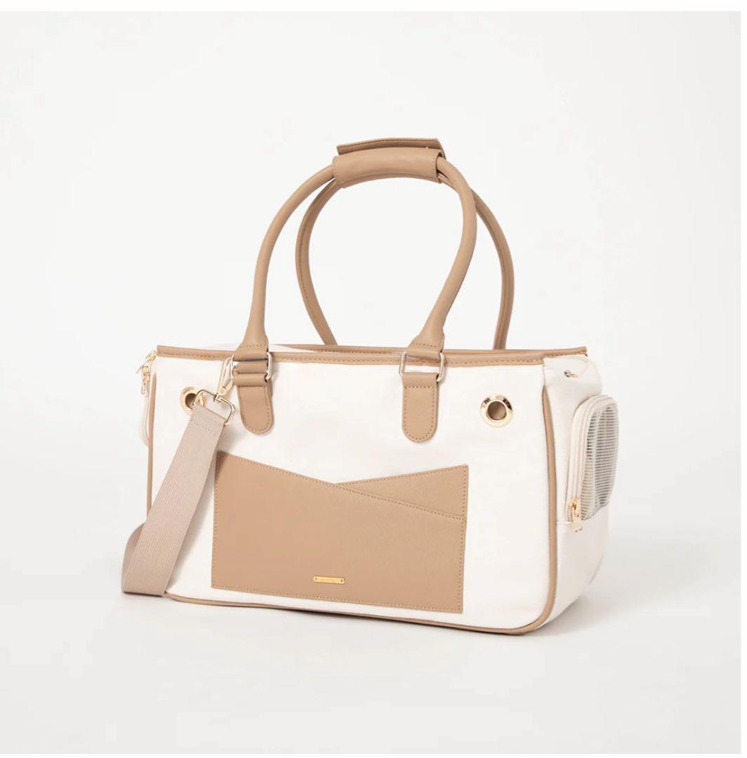 モンシェリ　パイピングペットトートバッグ　キャリーバッグ