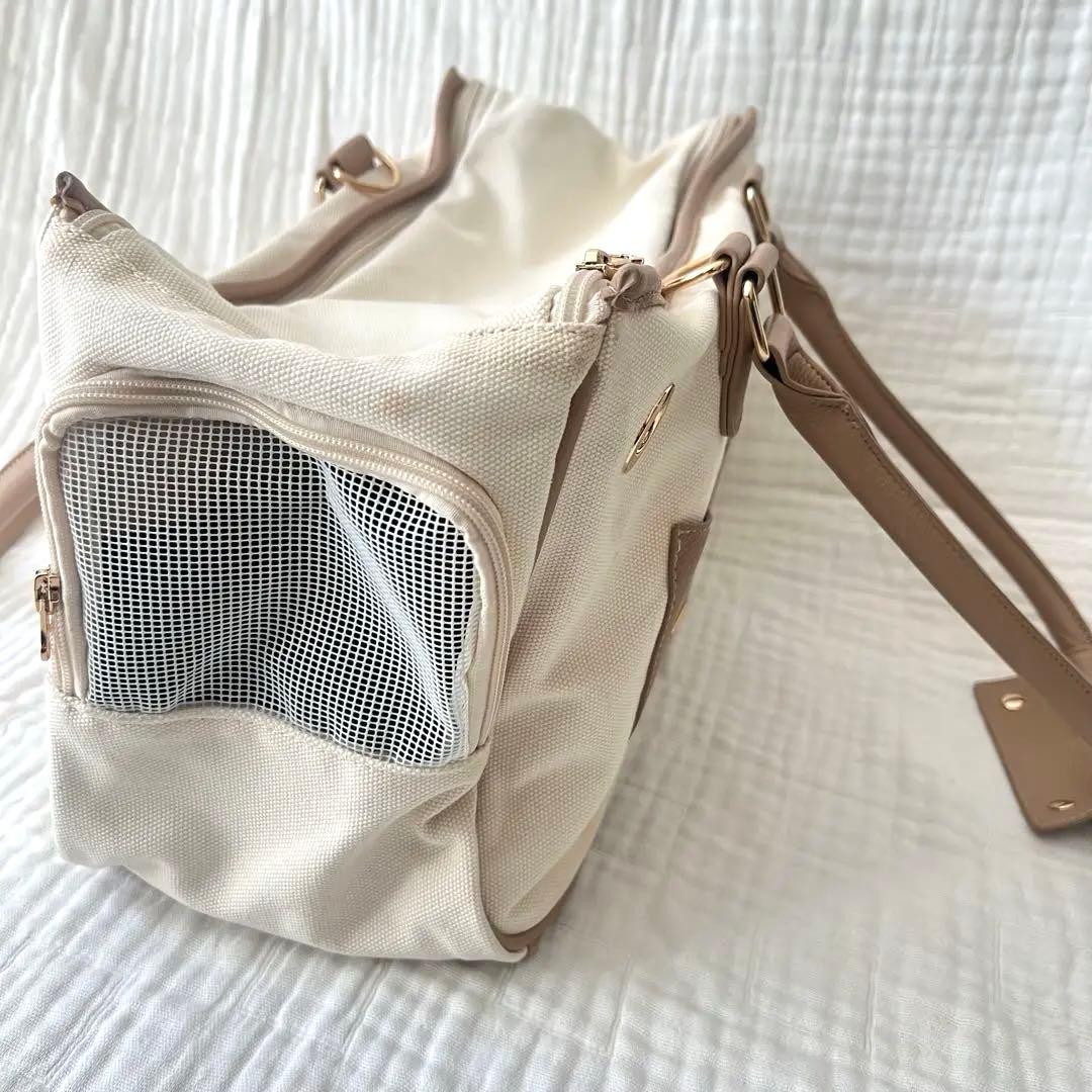 モンシェリ　パイピングペットトートバッグ　キャリーバッグ