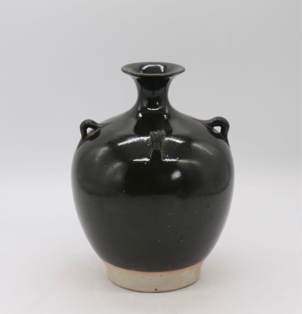 中国　そば釉四糸瓶　送料込み0806