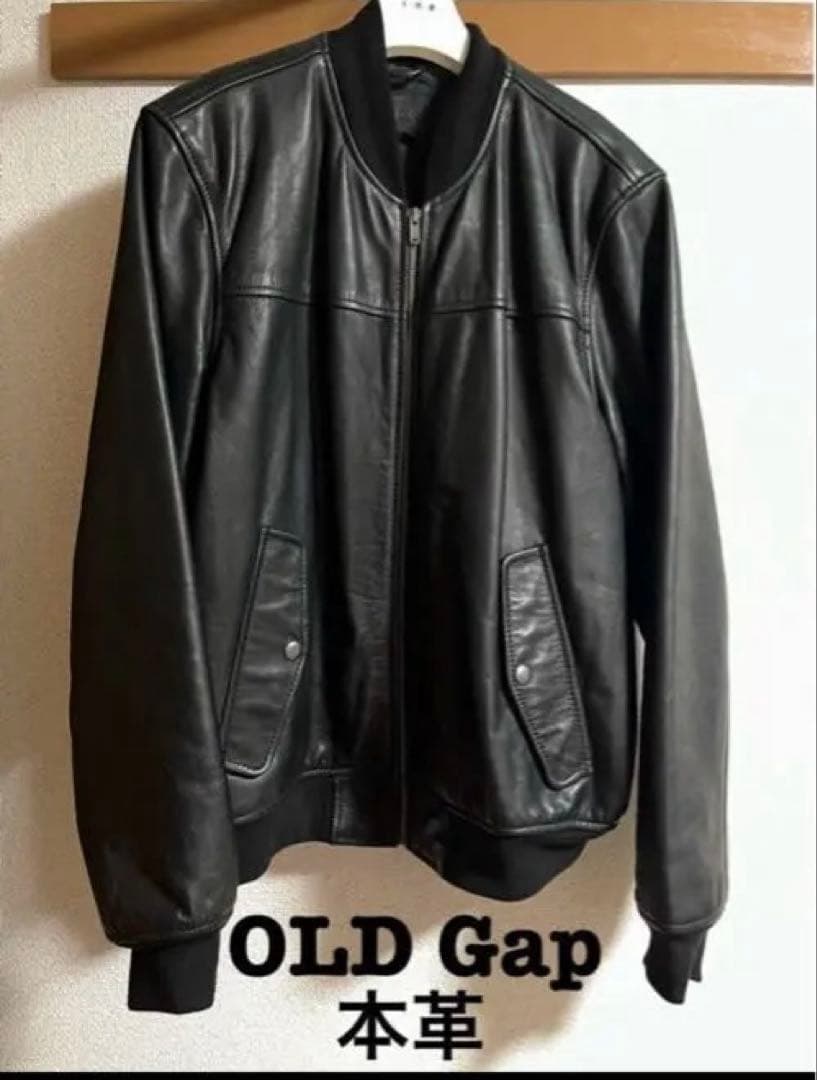 OLD GAP レザージャケット 牛革 Lサイズ　短丈90s ボンバージャケット