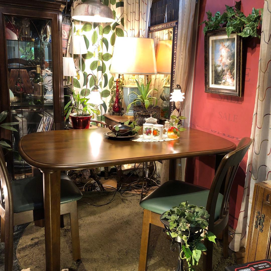 たなかさん 　ヴィンテージ オークソリッド　オーバルダイニングテーブル