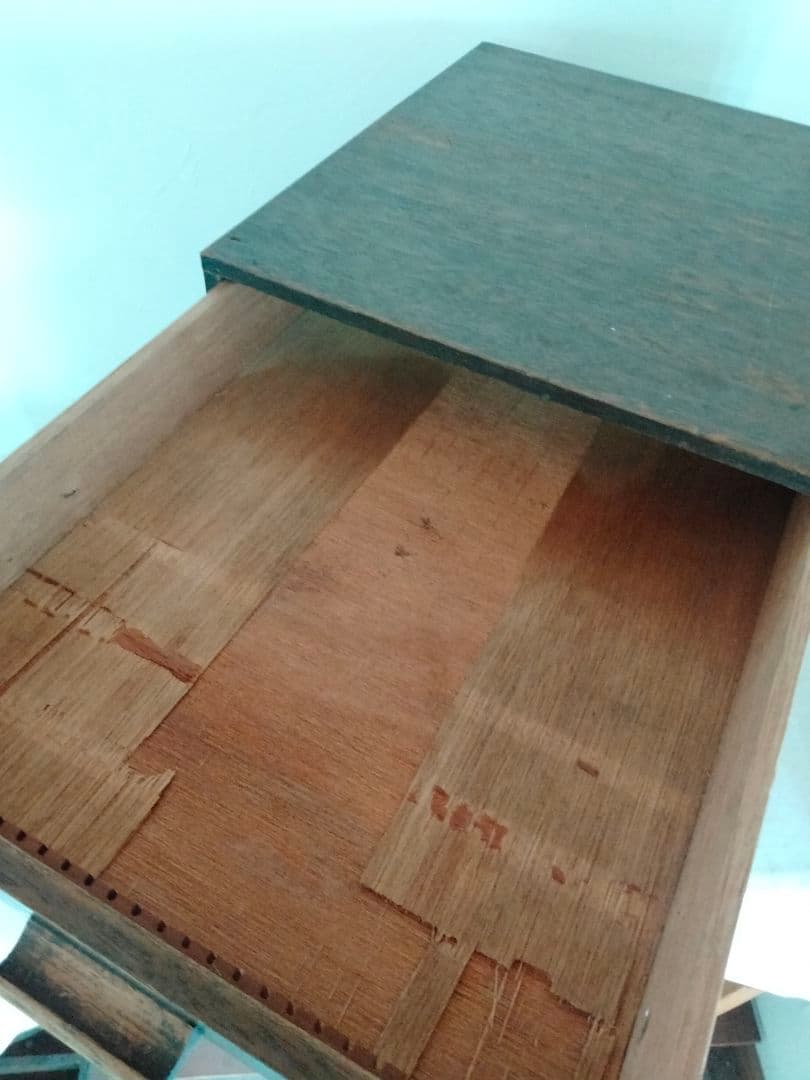 ヴィンテージ　木製引き出し 5段　古道具　書類棚