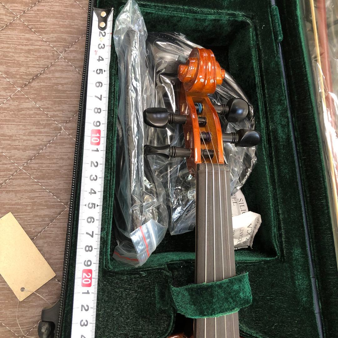 エレクトリックバイオリン オレンジ色 新品弦付き