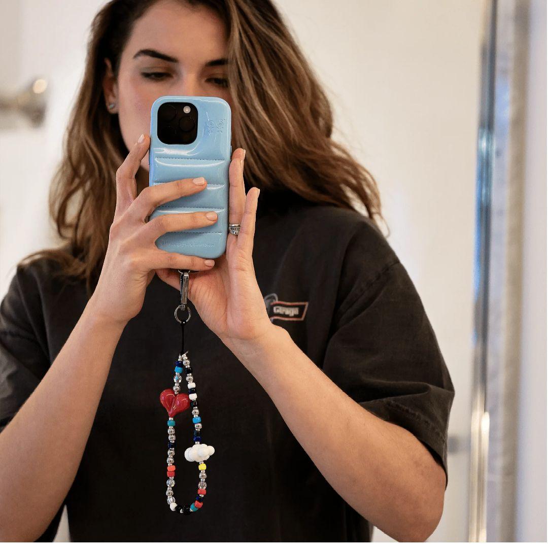 String Ting カラフル マルチカラー スマホストラップ ハート雲