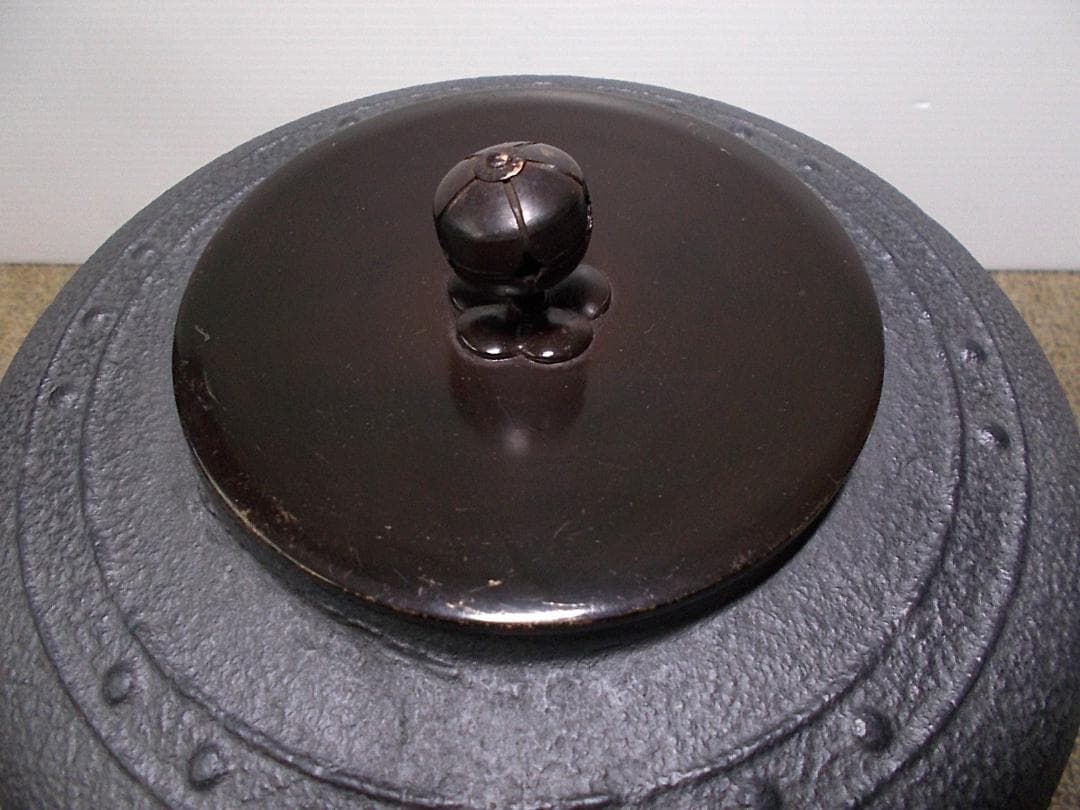 茶道具 風炉釜セット 未使用五徳 唐銅風炉 茶釜 釜環 送料込み