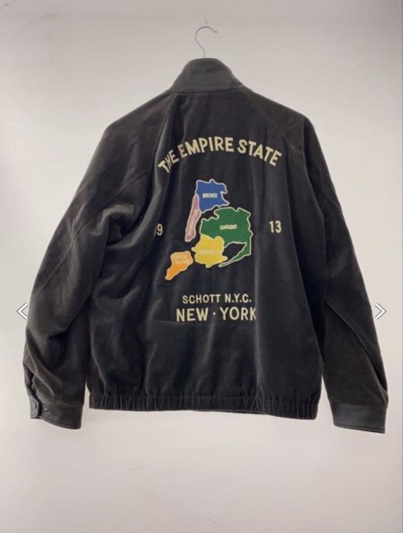 schott nyc レザーコンビ　ジャケット