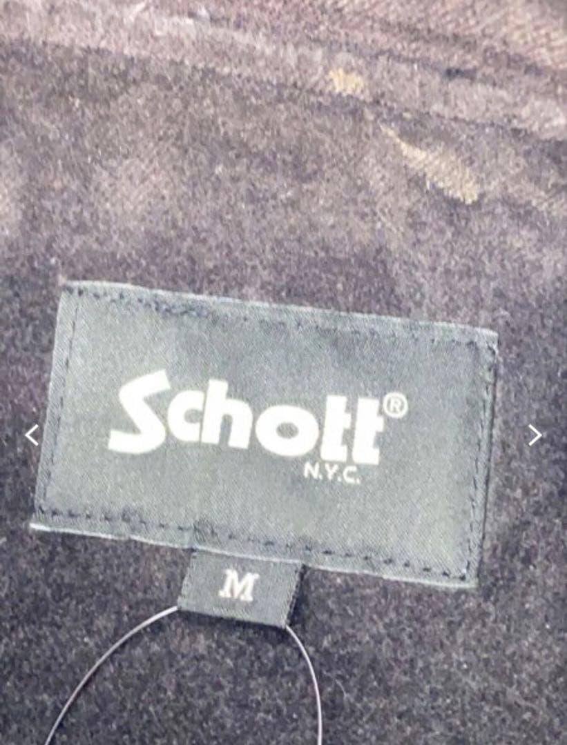 schott nyc レザーコンビ　ジャケット