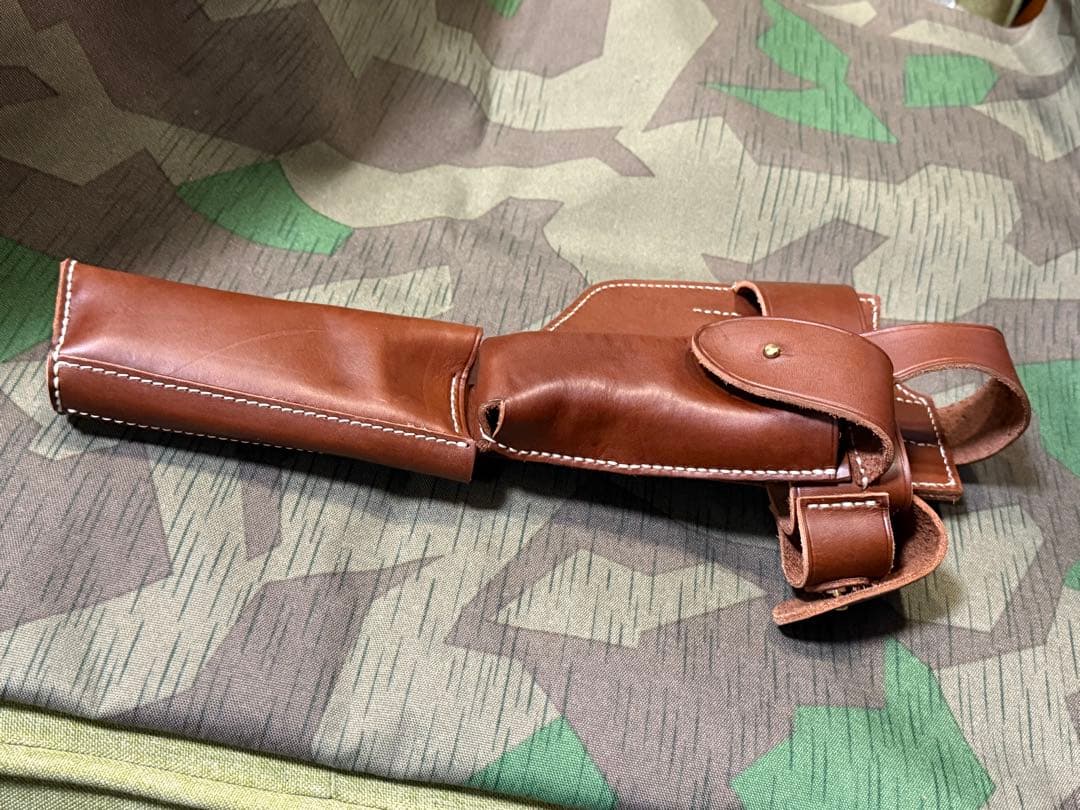 ★マルシン製品対応モーゼルM712、C96 木製ホルスター用ハーネス（レプリカ）