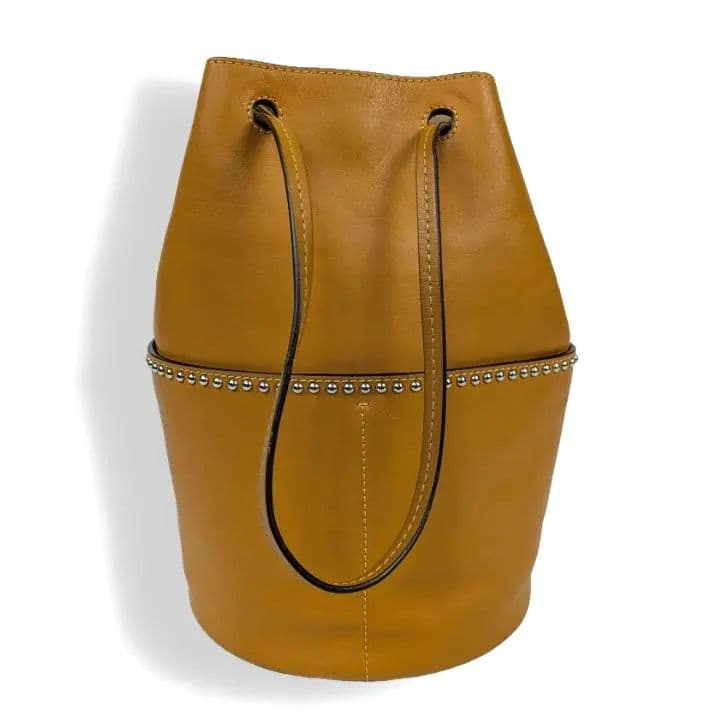 J&M DAVIDSON ミニ デイジー スタッズ ショルダーバッグ ブラウン