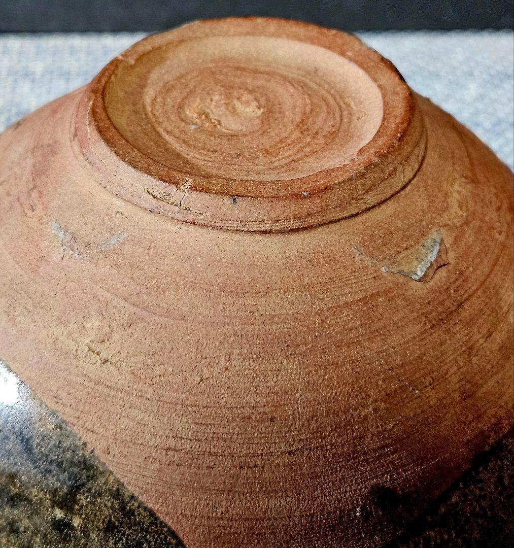 【時代古作品❗】古唐津　灰釉　褐釉　丸壺 　花入れ　花生け　茶道具　茶器　無傷！