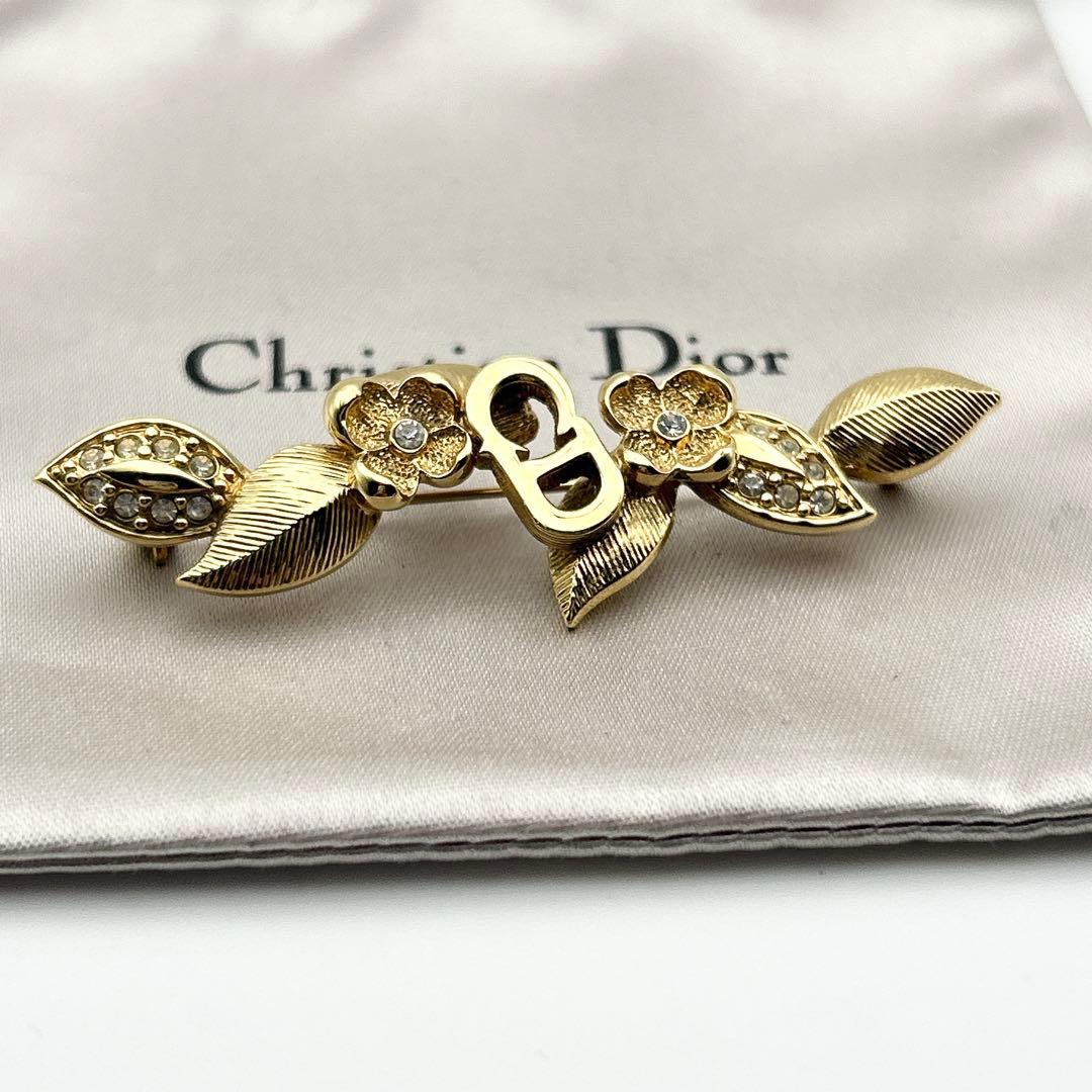2398 極美品✨Dior　ブローチ　CD　ロゴ　希少　刻印