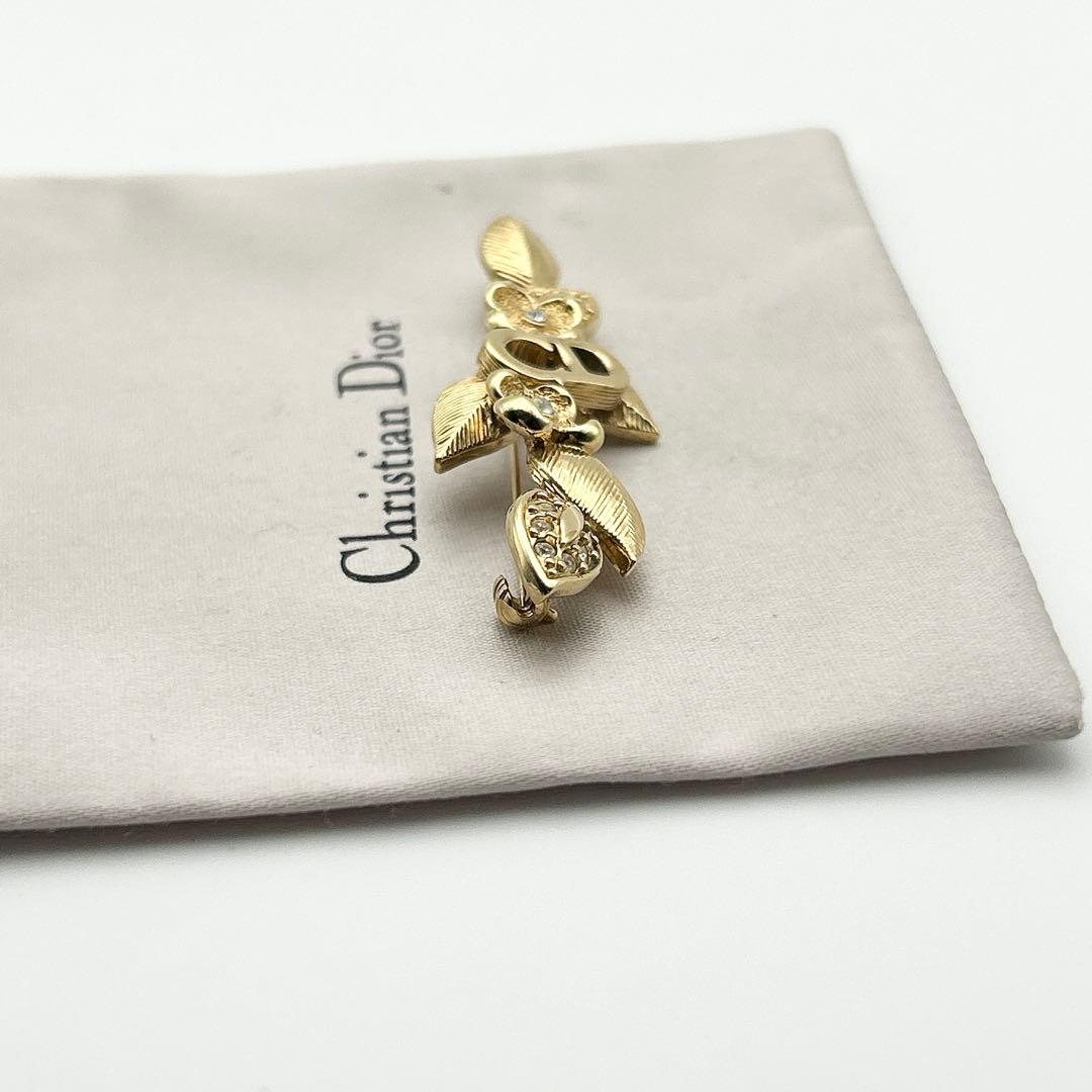 2398 極美品✨Dior　ブローチ　CD　ロゴ　希少　刻印