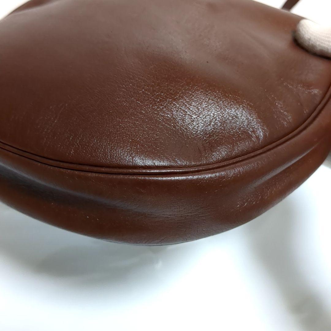 ✨クリスチャンディオール✨ショルダーバッグ ロゴ金具 レザー ブラウン