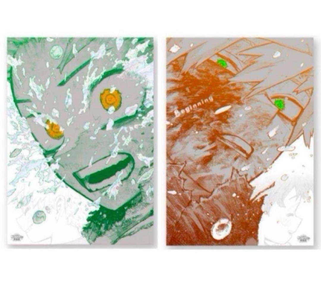 ヒロアカ 原画展 A2アートポスター the beginning 緑谷&爆豪