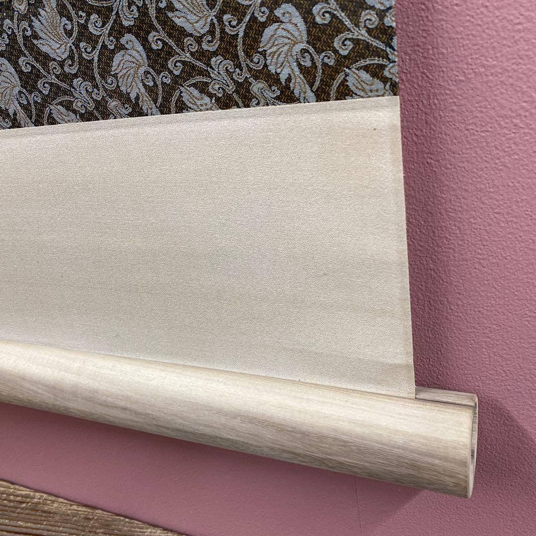 美品 掛け軸 本橋富夫作 牡丹図 共箱 太巻き付 美術年鑑掲載