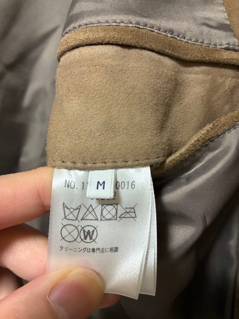 シップス レザージャケット ブルゾン ジップアップ　ヤギ革 スエード SHIPS