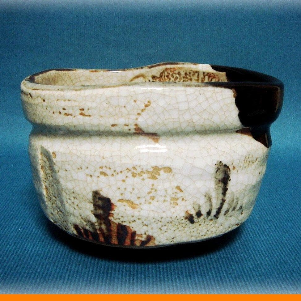 502『黒織部茶碗 箱付き』　/骨董品 古美術 アンティーク 古玩