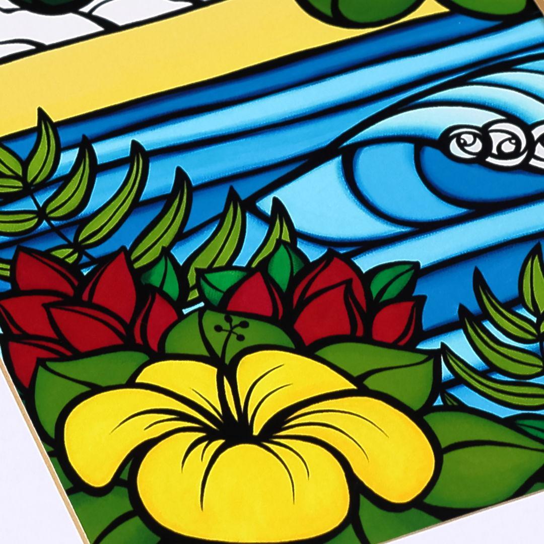 ヘザー ブラウン 『 ハイビスカス ブリーズ 』 279mm × 355mm