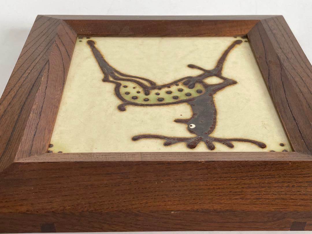 陶芸家　船木研児　船木研兒　舩木　陶板　陶額　鹿　シカ　民藝　民芸