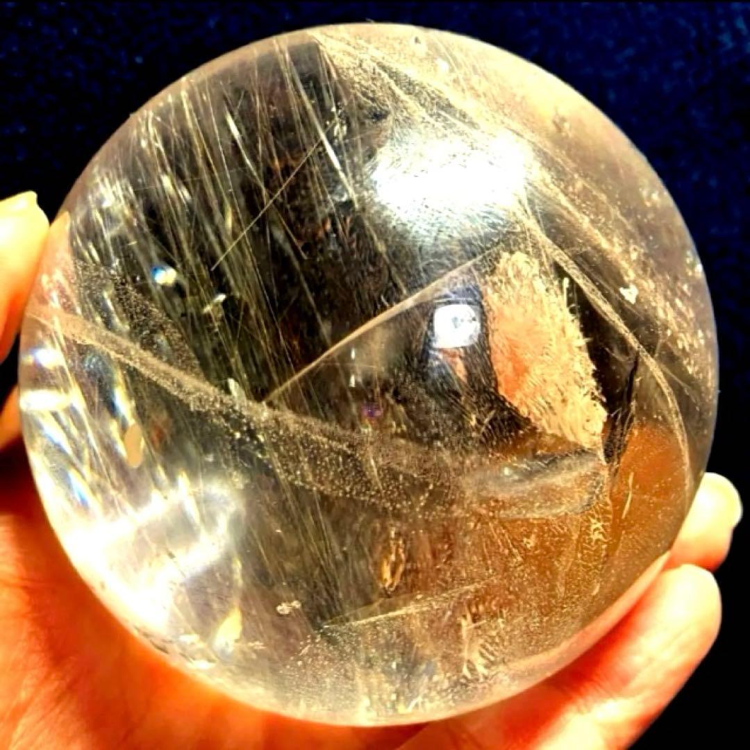 超特大　77mm ゴールドルチルクォーツ　金針水晶　パワーストーン