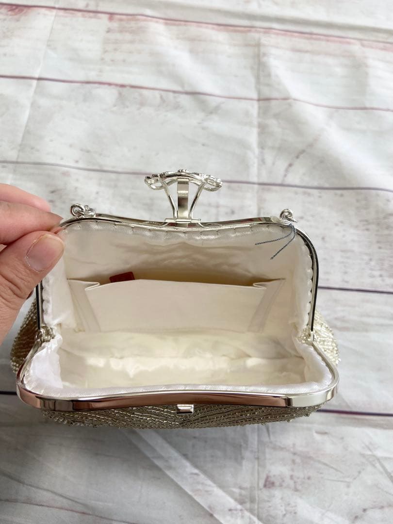 【新品タグ付き】ビーズバッグ　和装用バッグ　パーティーバッグ　結婚式　和装小物