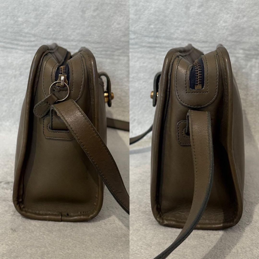 バッグ Vintage Coach Olive Green Fulton Bag