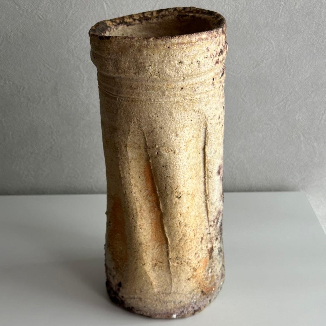 古谷道生 信楽 花器 信楽花入 共箱