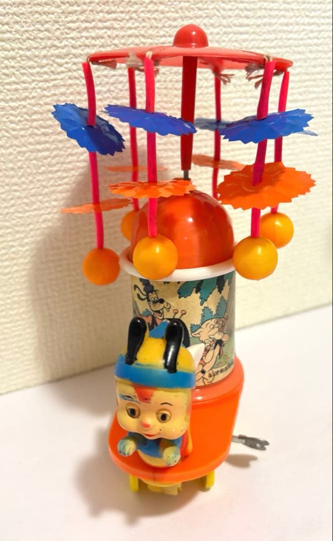 戦後レア！Occupied Japan ゼンマイ玩具 回転ギミック 完動品