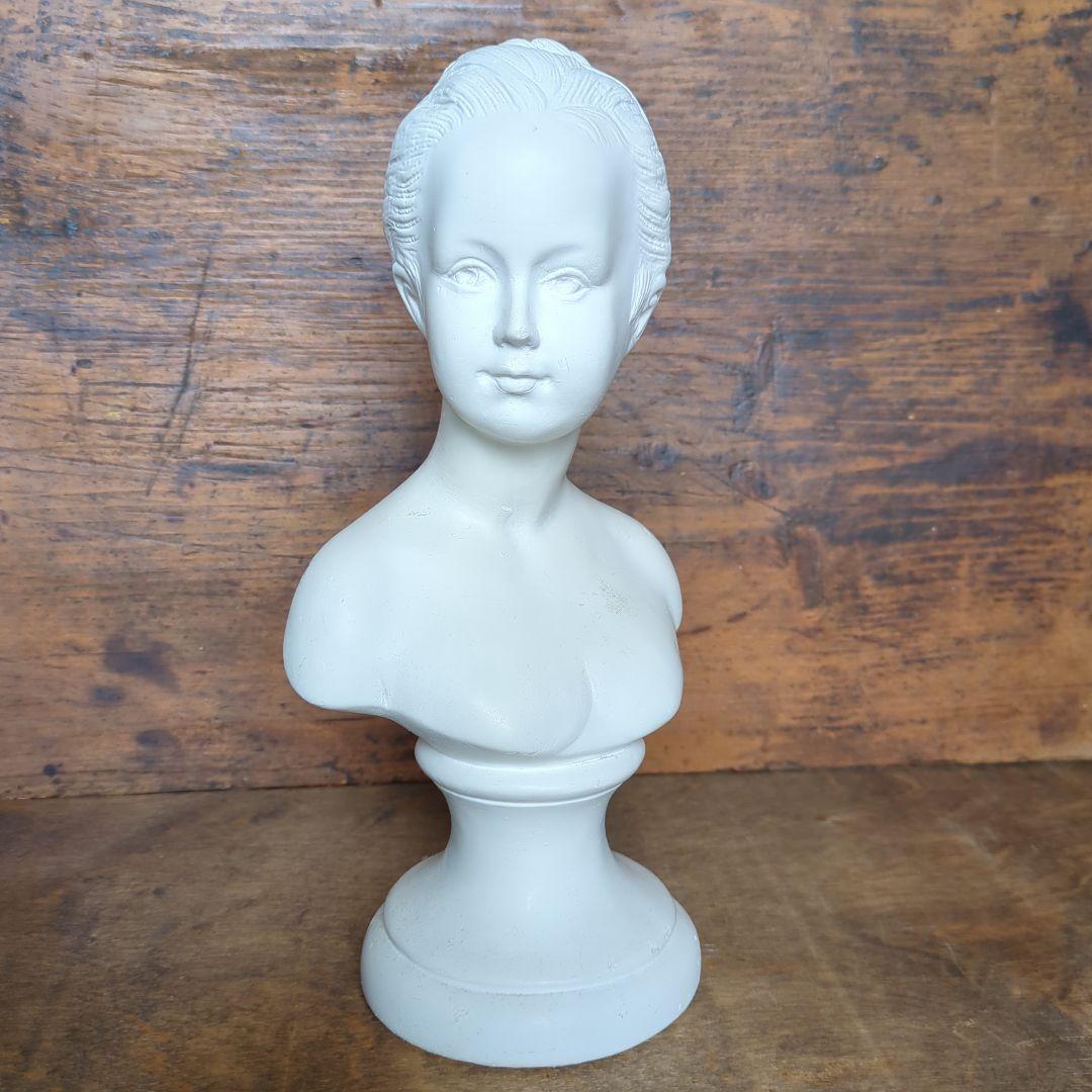 胸像 少女 石膏 フランス製 ヴィンテージ