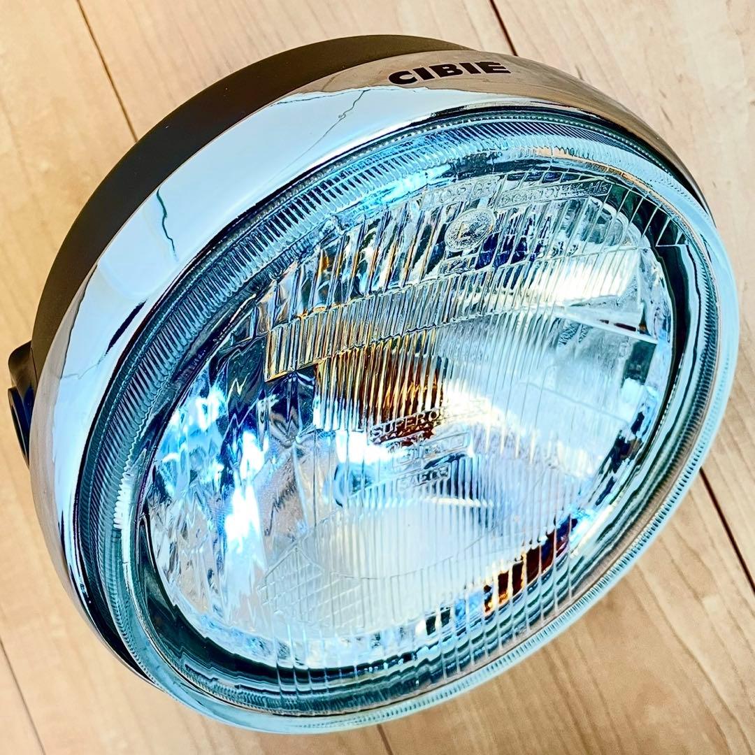当時物 シビエ 凹み ヘッドライト 美品 CIBIE マーシャル