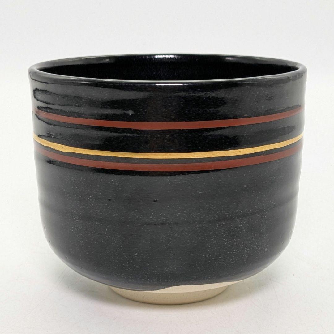 五代尾関作十郎 犬山焼 仁清写茶碗（書付 松尾流十一代家元 松尾実知） 共箱栞