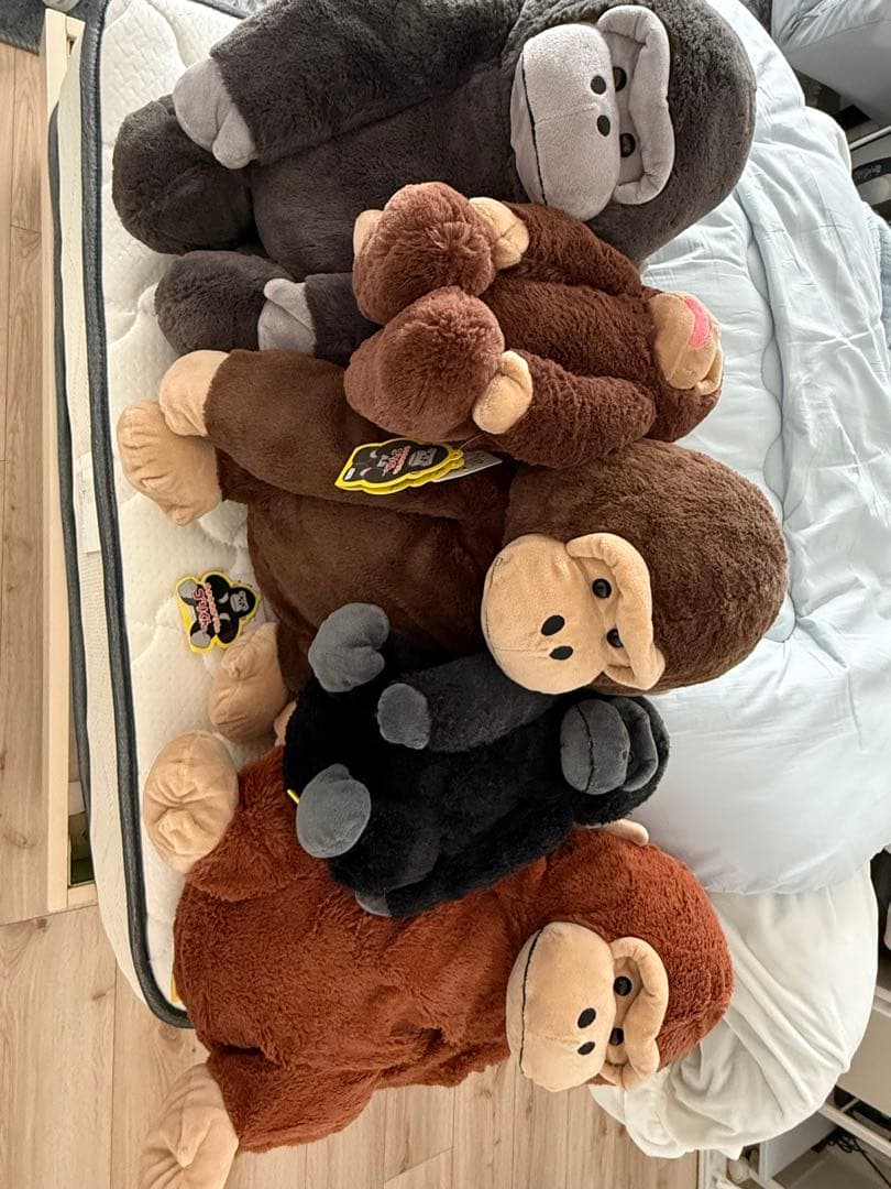 ゴリラぬいぐるみセット（複数色）