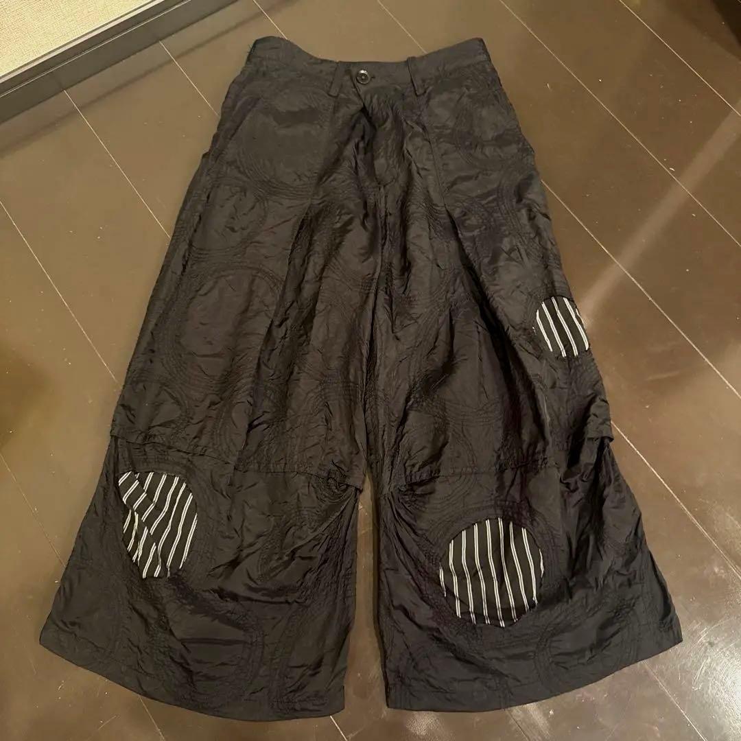 Y's ガウチョパンツ 黒 2 ヨウジヤマモト　ワイドパンツ