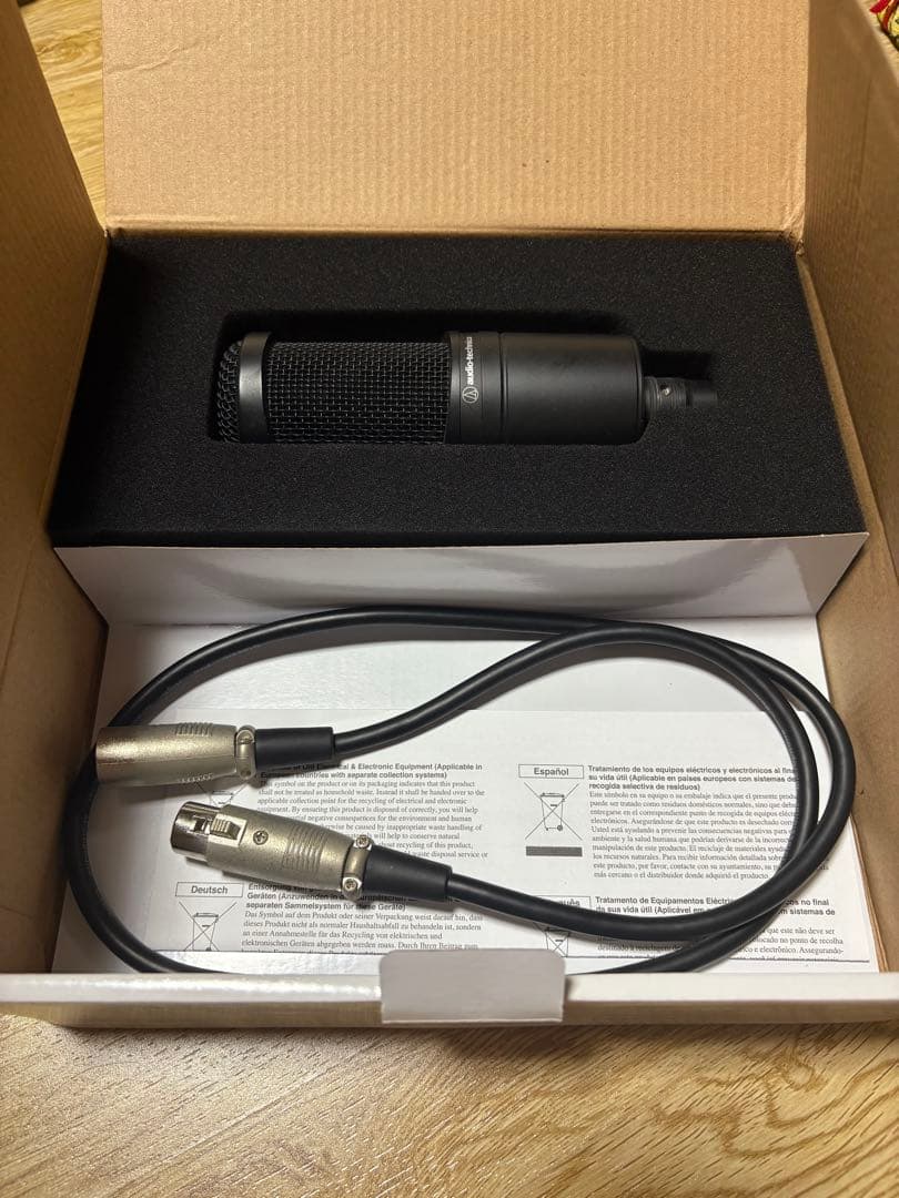 audio−technica AT2020 マイクケーブル・スタンド付き