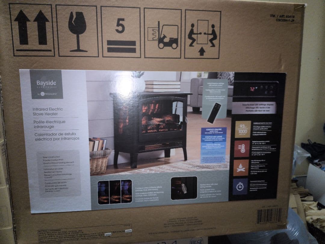 あと2台になりました　激安　電気ヒーター 暖炉風デザイン リモコン付き