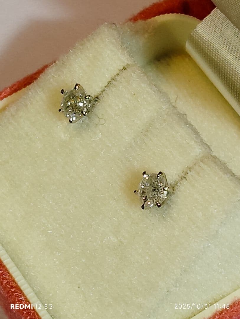 chihuahua_love 天然ダイヤモンド Pt900ピアス