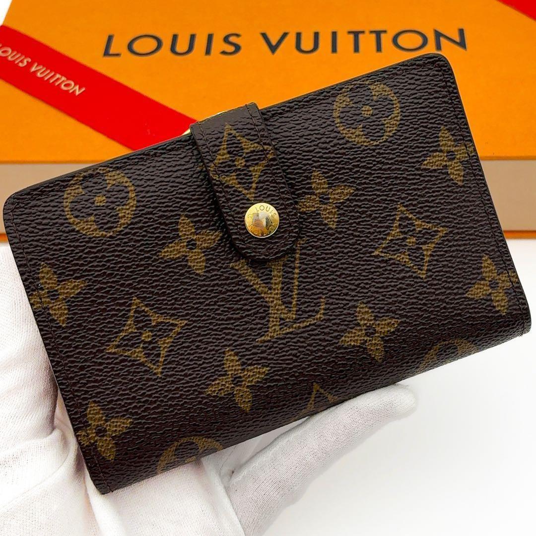 Kumi　新型★ルイヴィトン ヴィエノワ モノグラム 二つ折り財布 がま口