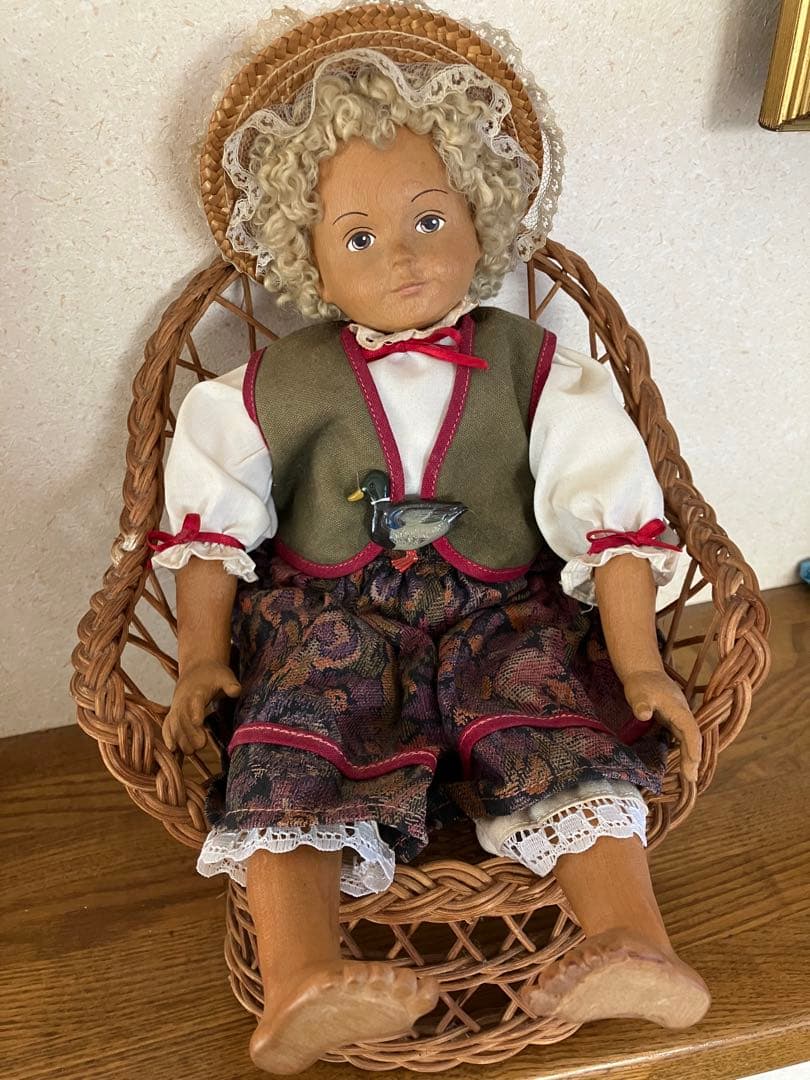 木製人形　ドイツ　34㎝　女の子