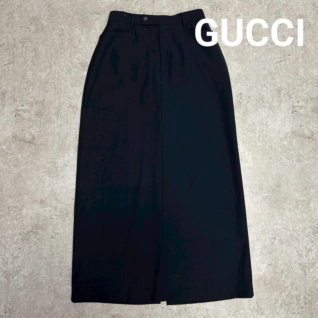 グッチ　GUCCI　トムフォード期　スカート　ネイビー　40