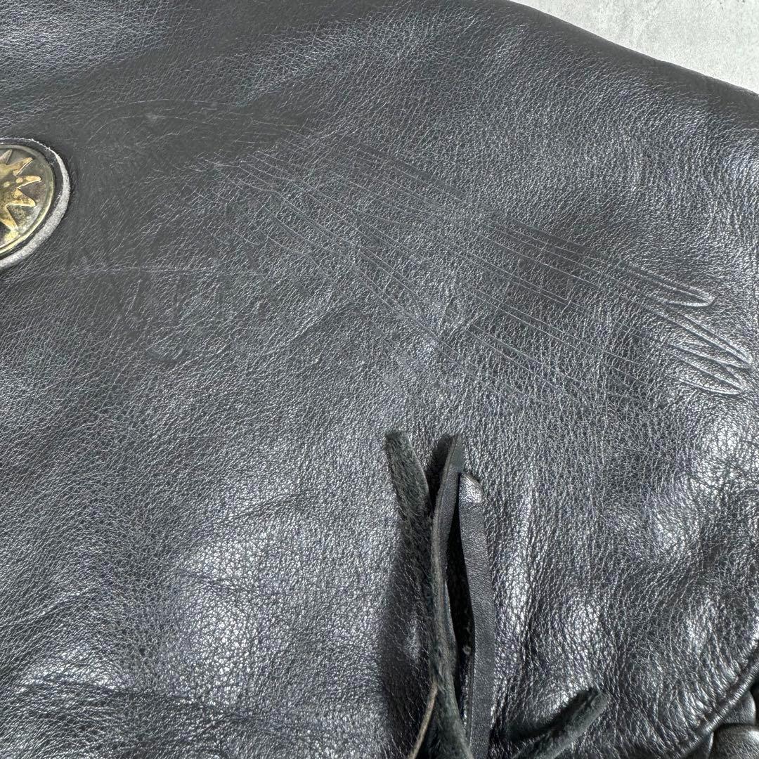 キングサイズ 44 ハーレー WillieG フリンジ ライダース レザー