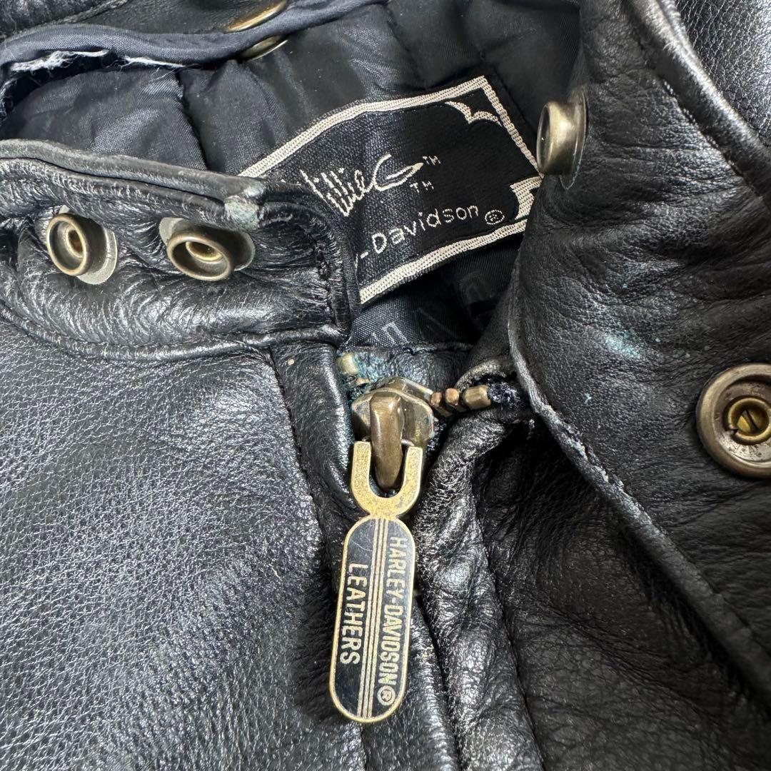 キングサイズ 44 ハーレー WillieG フリンジ ライダース レザー