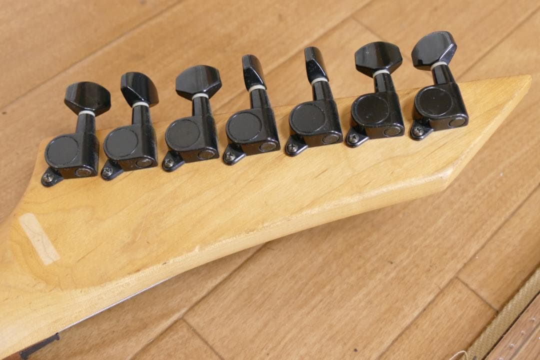 グラスルーツ製 7弦エレキギター リバースヘッド　ダンカン搭載【ジャンク品】