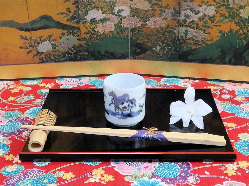 古伊万里　染錦　春駒の図　のぞき　猪口　A868AS-CYt