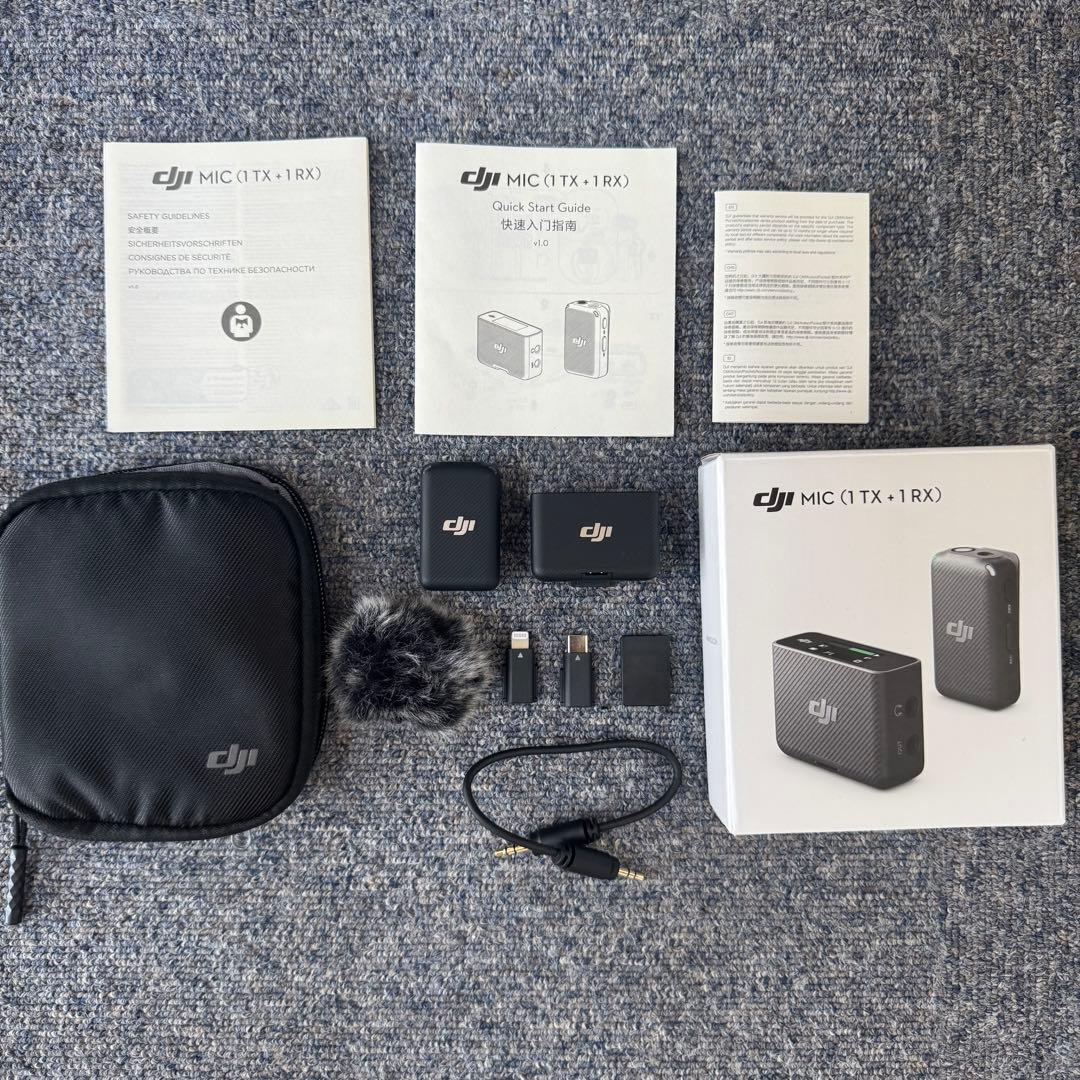 DJI MIC (1 TX + 1 RX) ワイヤレスマイクセット