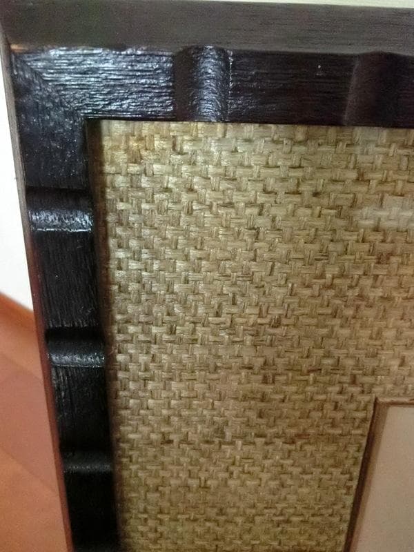 蔵出し品★真作　門井掬水　色紙　日本画　バラ　木製額縁